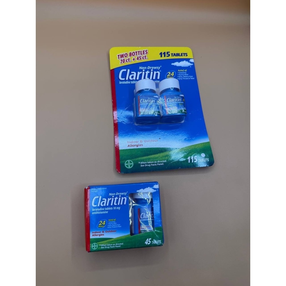 Claritin 24hr‎ Non-drowsy Allergy Tablets Loratadine 10mg 115+45 Tablets Set NEW